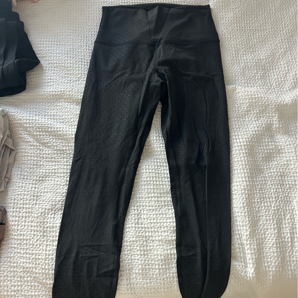 Lululemon Athletica Align 25” Black Embossed Leggings